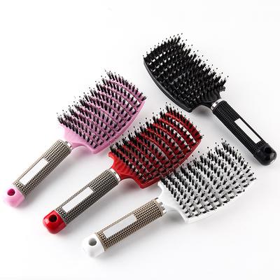 Kleiner gebogener Kamm, hohler Massagerippenkamm, neunreihiger Kamm, Farbe, Friseurkamm, Frisur