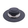 European and American fashion autumn and winter woolen top hat women, British retro temperament big-brimmed jazz hat women's concave felt hat