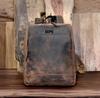 Personalized Full Grain Leather Backpack: Handcrafted Travel Rucksack
