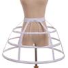 Mädchen 3 Reifen Krinoline Käfig Bustle Unterrock Damen Verstellbare Pannier für Kleid abnehmbare Schleppe Hochzeitsrock Krinoline BAUMWOLLE