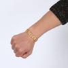 Bracelet Magnétique Doré Vinterly pour Homme Bracelet à Maillons Chaîne de Blé en Acier Inoxydable Bracelets Énergie Santé Charme pour Hommes Femmes
