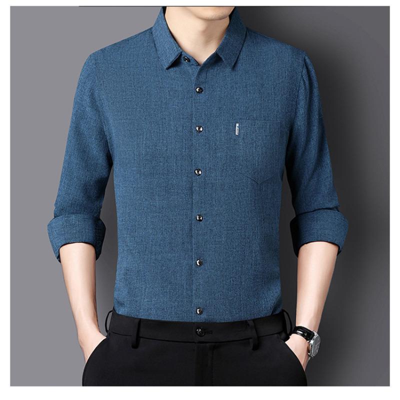 

Рубашка с длинным рукавом на флисовой подкладке для папы, новая теплая зимняя мужская повседневная одежда XXXXL