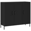 VidaXL Buffet noir 90x34x80 cm bois d'ingénierie 828117