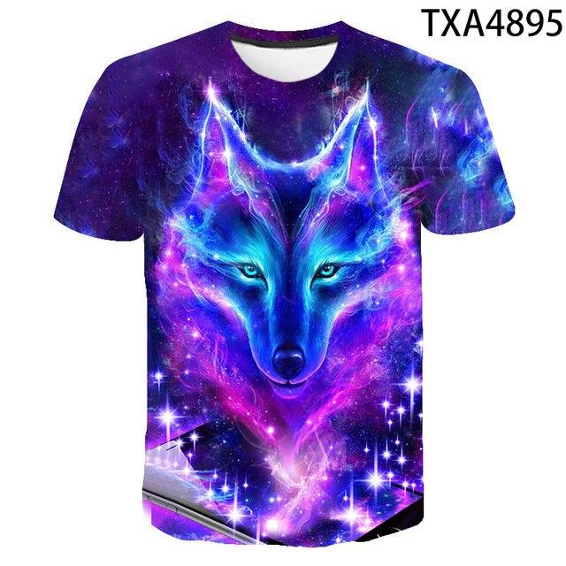 3D T Shirt Wolf New Summer Men Ladies Kids Casual Short Sleeves Fashion Print T Shirt Tops Boys Girls Kids Cool T Shirts