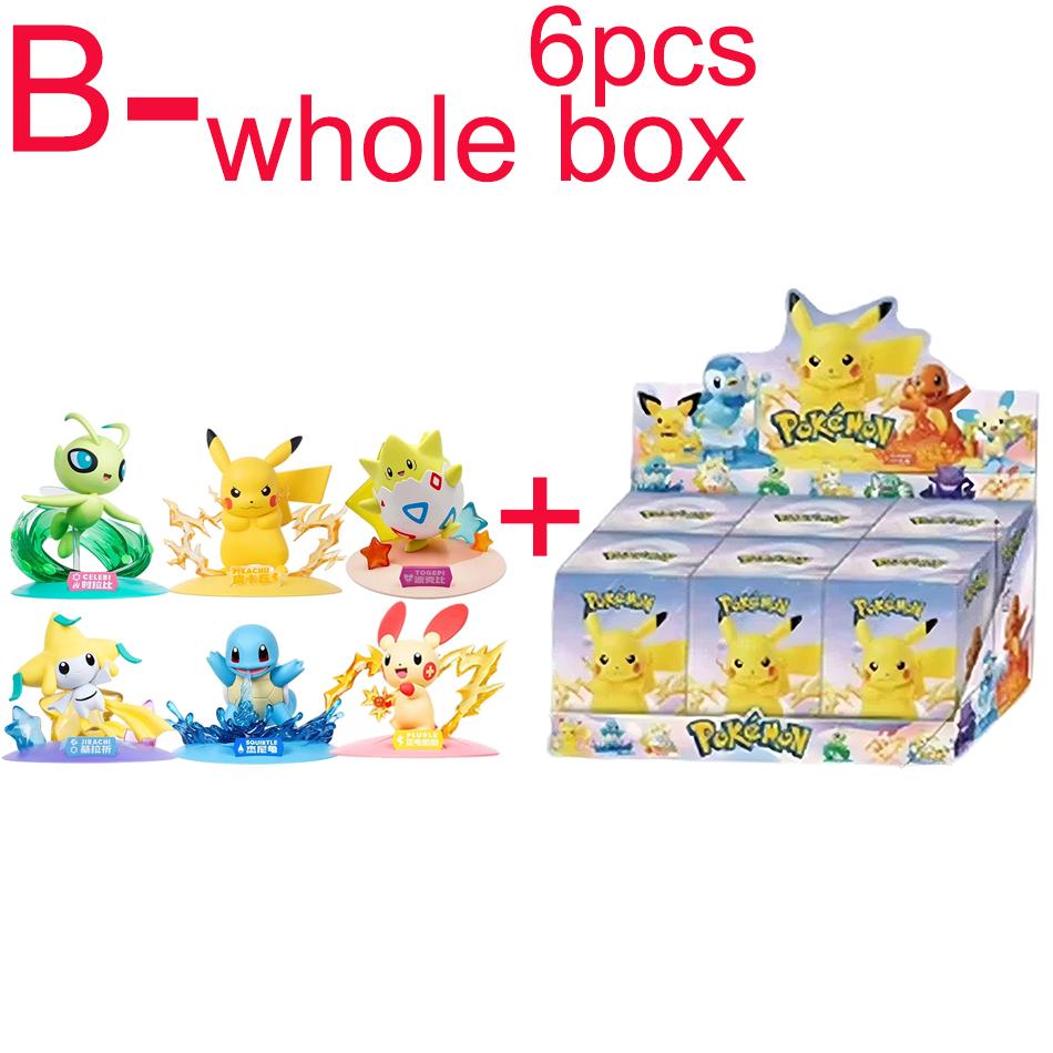 12Pcs Pokemon Action Figure Blind Box Pikachu Anime Models Desktop Decoration Kids Gift