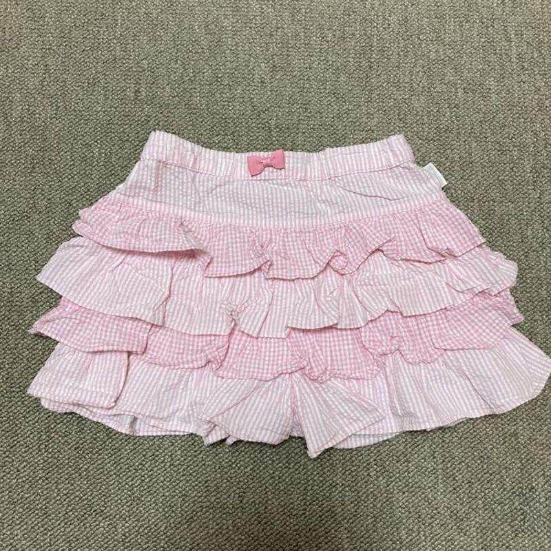 2025 Summer New Style Pink Pure Desire Style Polka Dot Cake Tutu Skirt Versatile for Women