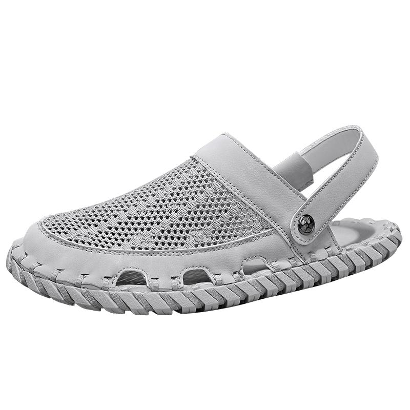 

2026 New Men s Shoes Men Sandals Summer Men s Shoes Beach Sandals Man Fashion Outdoor Casual Sneakers Lightweight Sandals 39 серый