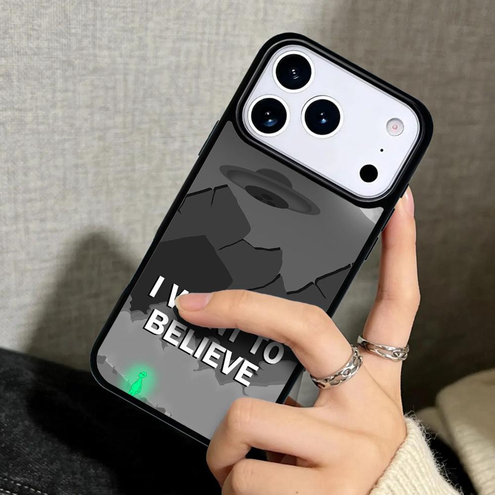 Capa Case for iPhone 17 Air 16 Pro Max 15 Plus 11 13 Mini 14 12 Back Phone Cover I want to believe
