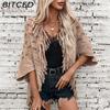 BITCED Colorful Plaid Knit Fringe Shawl Women's Fall/Winter Casual Oversized Sweater Cape