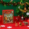Merry Christmas Zoo Advent Calendar Tiger Panda Bear Shape Statue Animal Patterned Countdown with 24 Surprises Hanging Decoration