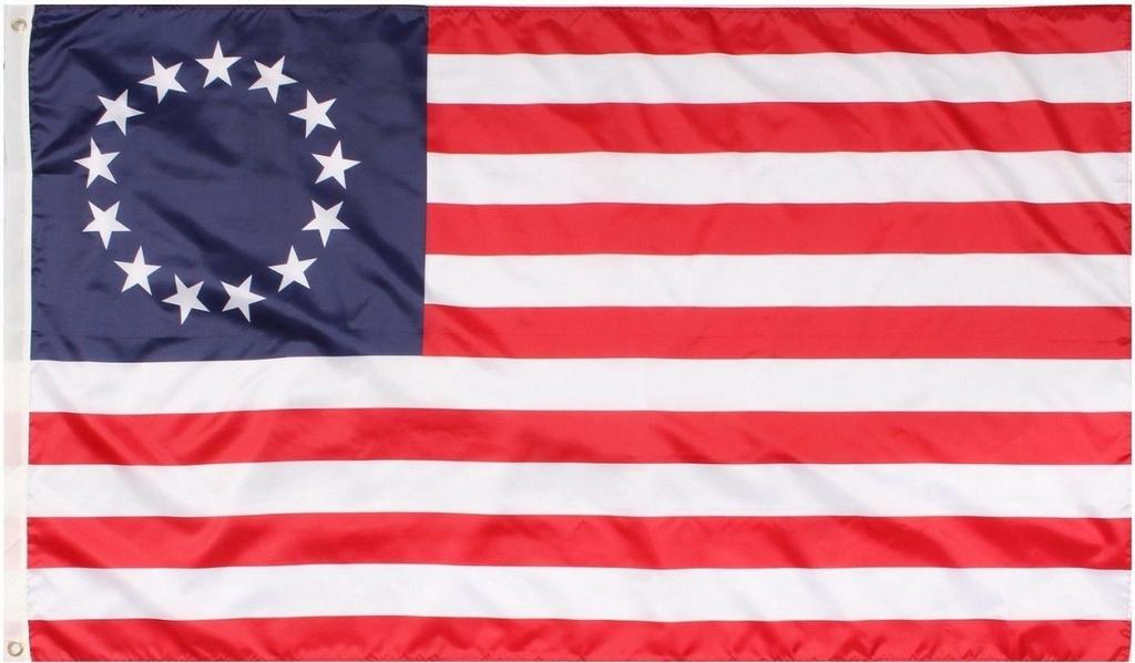 Vintage 13-Sterne-Flagge Amerikanische US-Kolonien Betsy Ross Retro-Design in Rot Weiß Blau 3x5 Fuß