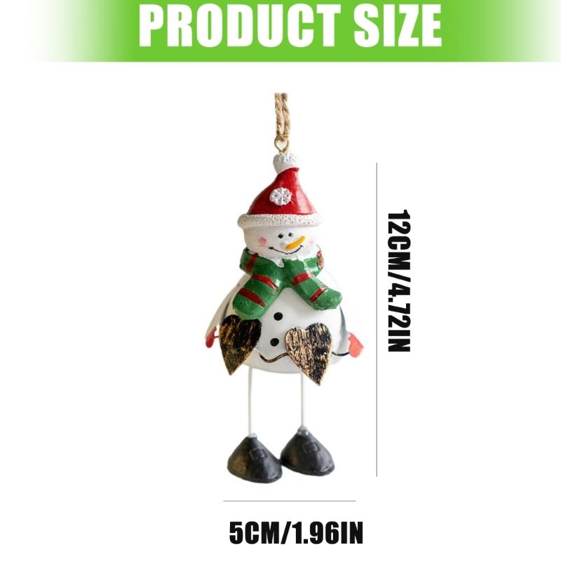 Christmas Decorative Hangers Santa Reindeer Figures With Detailed Design For Tree Window Shelf Decoration