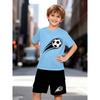 Summer 2025 Bestseller Youthful and Energetic Street Casual Fashion 3D Letter Pattern Printed Comfortable Children's Set