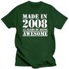 Made In 2008 15 Years of Being Awesome T Shirts Graphic Cotton Streetwear Short Sleeve Birthday Gifts Summer Style T-shirt Men