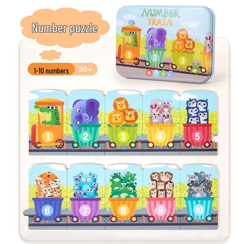 Toddler 2-in-1 Animal Alphabet & Number Pegboard Puzzle Toy