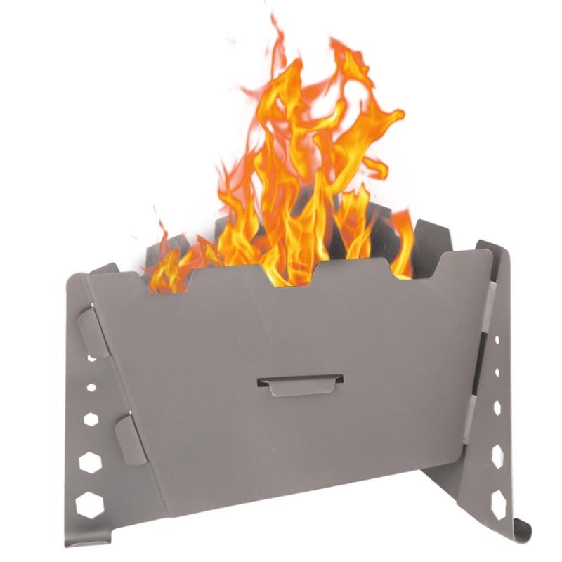 Compact Size Foldable Stove For Cooking Hiking Outdoor Light Weight Alcohols Burners Folding Stove with Side Windshield