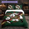 South Sydney Rabbitohs Modello Microfibra Set Biancheria da Letto 3 Pezzi Decorazione Copripiumino per Camera da Letto Uso Domestico