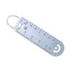 1Pc Portable Mini Titanium Alloy Ruler Titanium Small Ruler Keychain Pendant Keychain Accessories Outdoor Tool