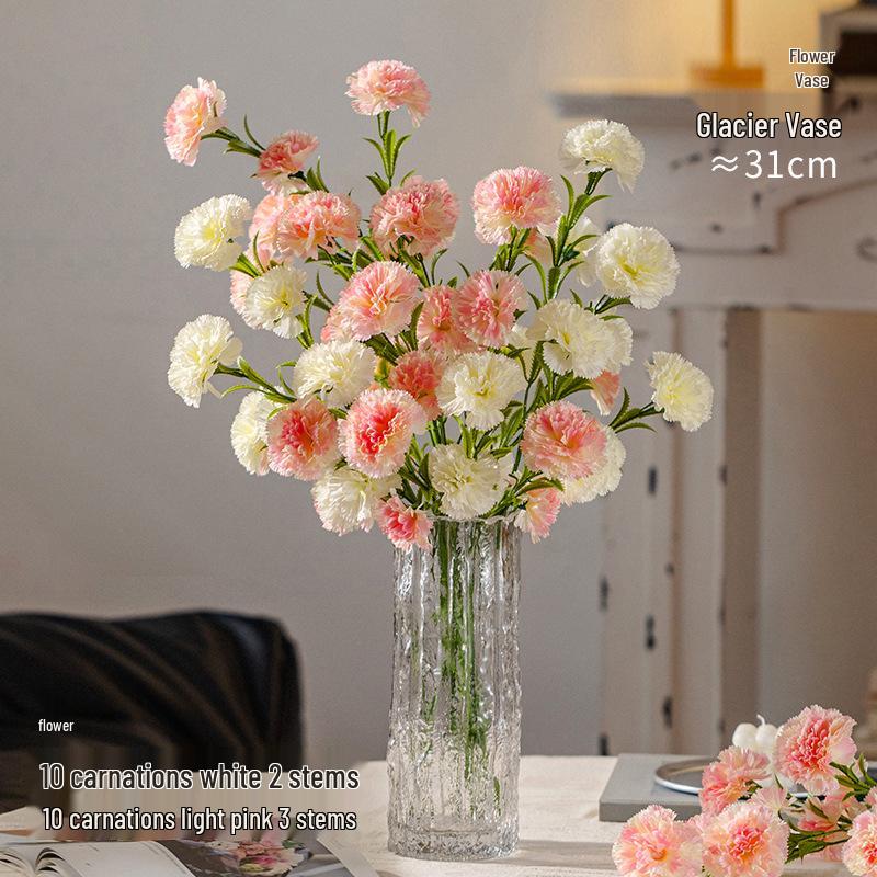 Luksusowy Bukiet Goździków Sztuczne Kwiaty jako Centralny Element Dekoracji Salonu lub Stołu Jadalnego