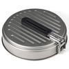 Lixada 1400ml Titanium Fry Pan Ultralight Grill Frying Pan with Folding Handle for Outdoor Cookware Camping Equipment