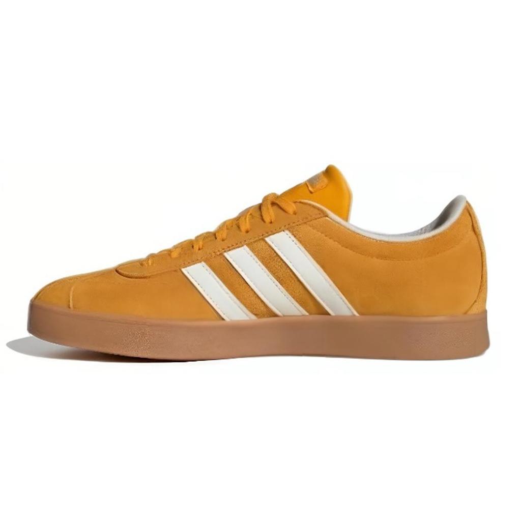 Adidas VL COURT 2.0 Slip Resistant Abrasion Resistant Low top Skateboard Shoes Unisex Yellow Green JI0495(Team116-)