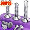 Wholesale Self Tapping Screws Serrated Flat Head Self Drilling Screws for Aluminum Steel Furniture Windows Ceilings Fixing Tools