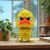 2pcs 3D Printing Angry Yellow Duck Statue Angry White Eyed Funny Duck Humorous Indoor/outdoor Home Decoration and Car Decoration