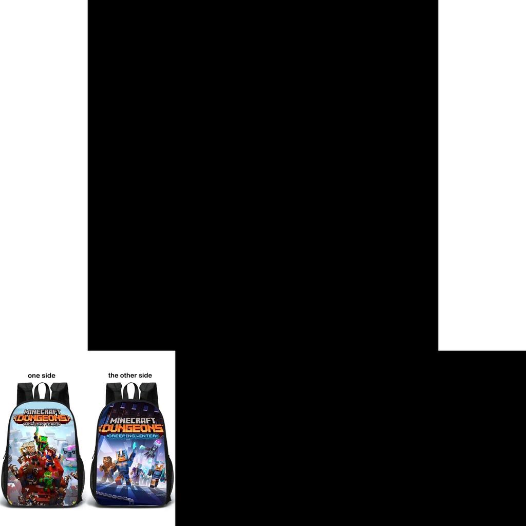 Minecraft School Bag Double-sided Backpack For Students With Decompression Feature