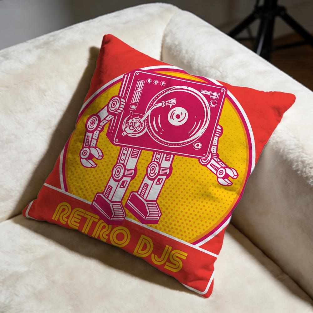 Retro Speaker Cushion Cover Soft Decorative Pillow Case Suitable for Bedroom Sofa Car Travel Use