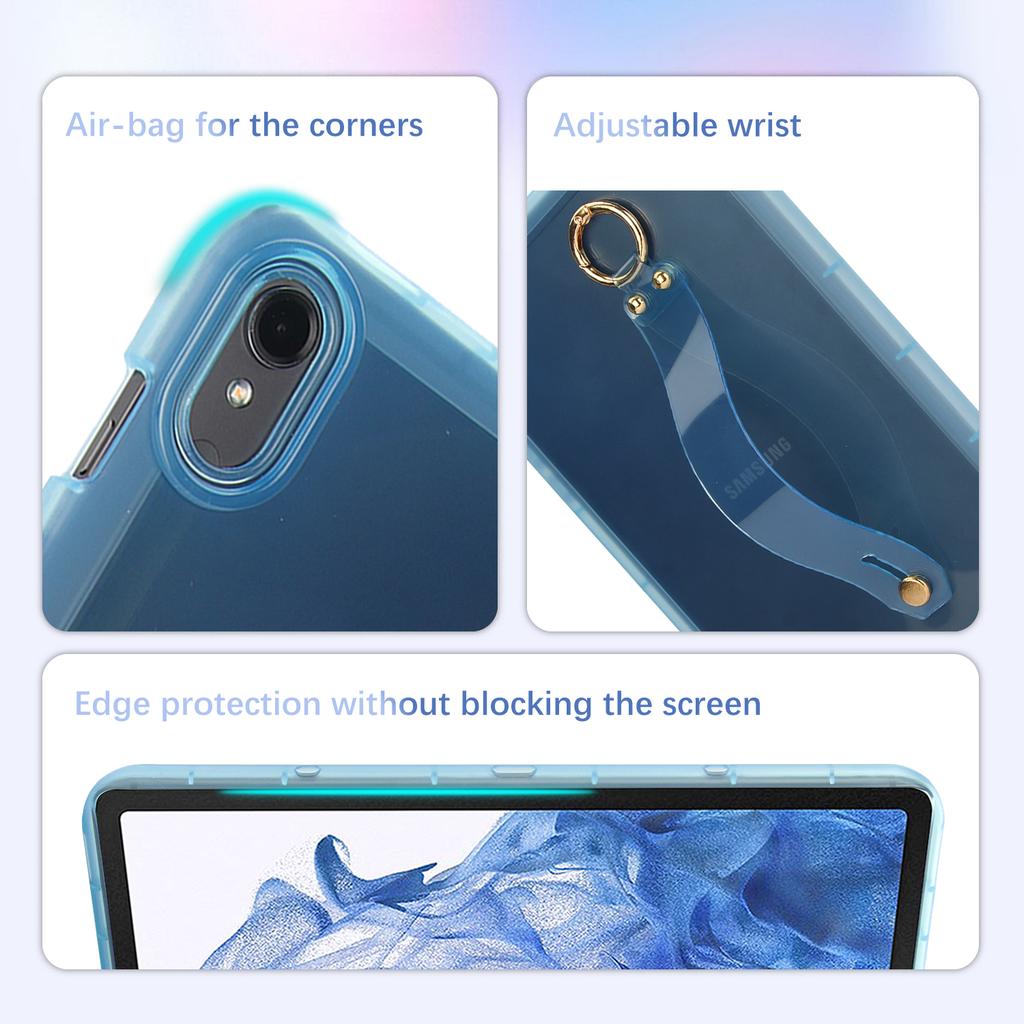 For Samsung Galaxy Tab S9 Case Shockproof TPU Tablet Cover with Wristband