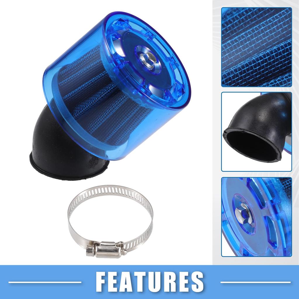 ABSOPRO Air Filter Cleaner for Most Dirt and Race Blue of Vent, 42mm/1.65" 110-125cc Motorcycles, ATVs, Mopeds, Bikes, Bikes, (Set 2)