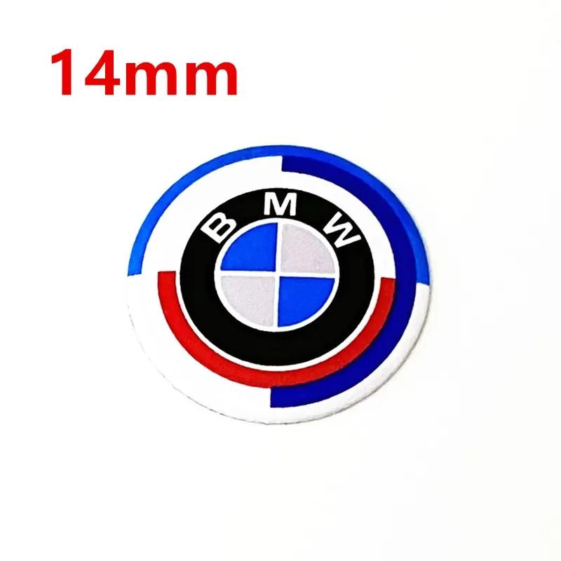 Für BMW M X3 X5 X6 5 Stück 11mm 14mm Auto Schlüssel Emblem Aufkleber Logo Plakette Abziehbild Für E34 E38 E39 E46 E60 E61 F90 E91 E92 F07 F10 F30