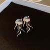 Deep Sea Jellyfish Frosted Earrings With Fashionable And Creative Design, Sweet And Cool Earrings