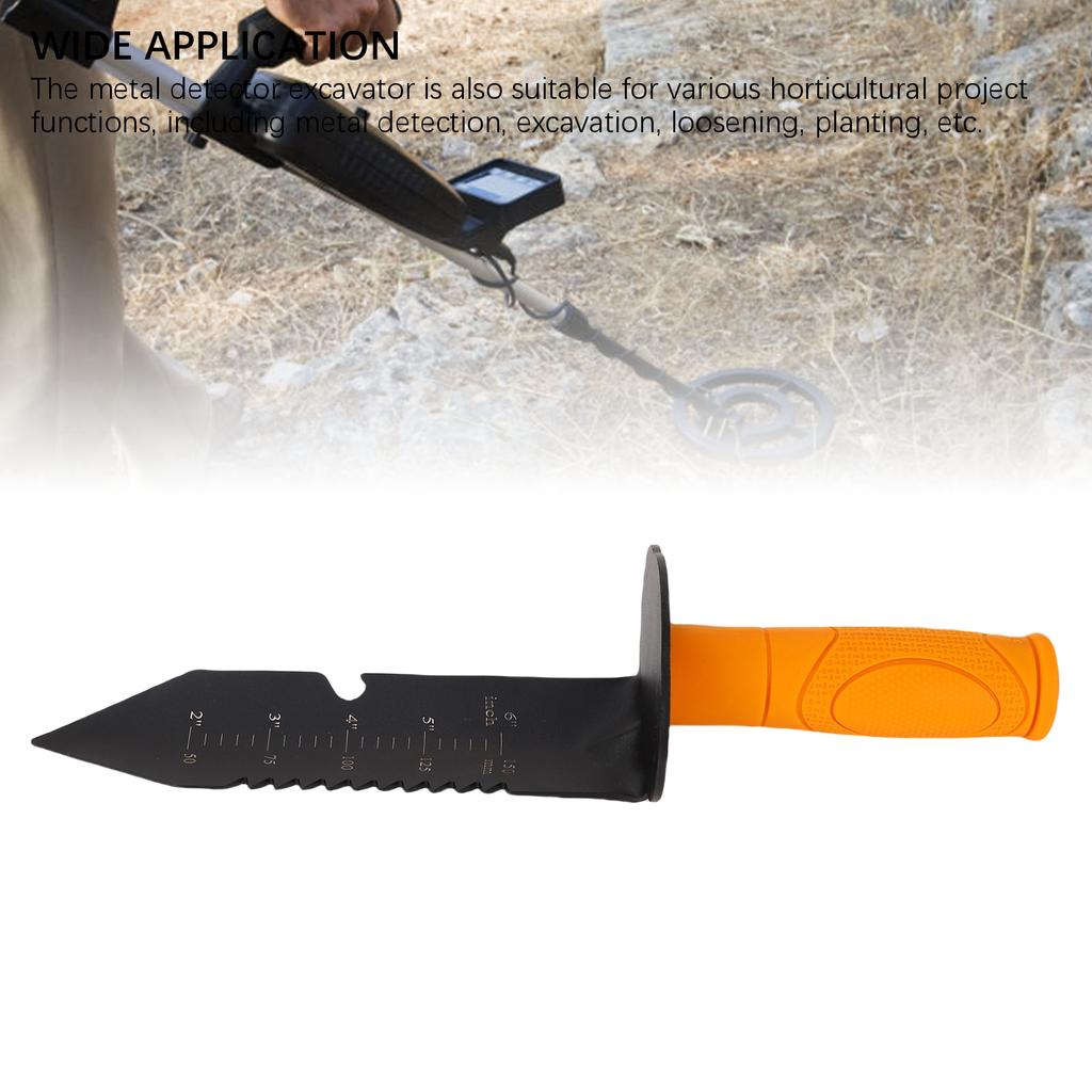 Heavy Duty Serrated Digger Metal Digging Shovel with Sheath Tape Measure Belt Mounted Gardening Accessories