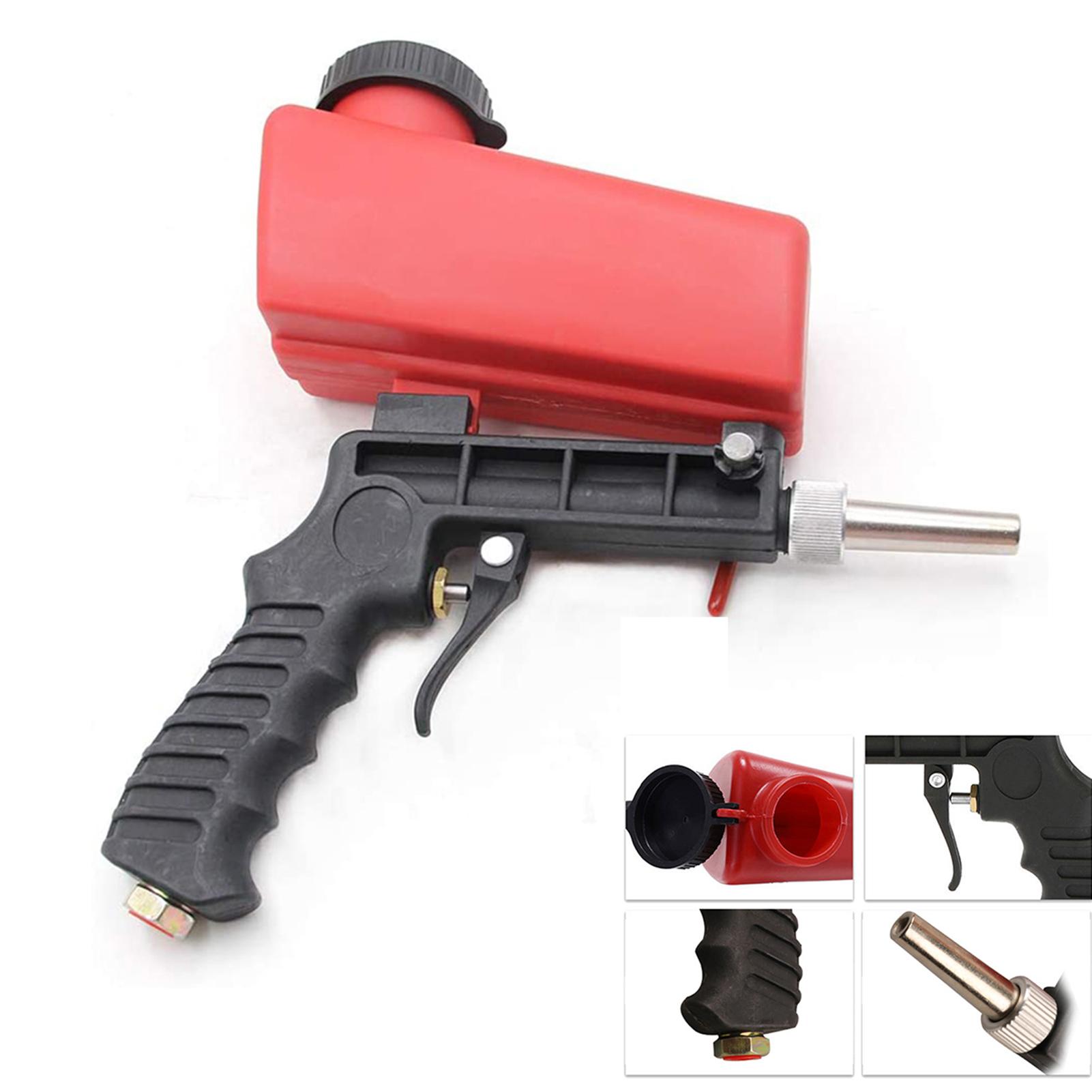 

14 90psi Ручной АБС Пескоструйный аппарат с регулируемым потоком Удобный пескоструйный пистолет для распыления Полировка красный/чёрный