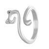 European & American Style Geometric Cat Ring - Adjustable, Open Design Fashion Ornament