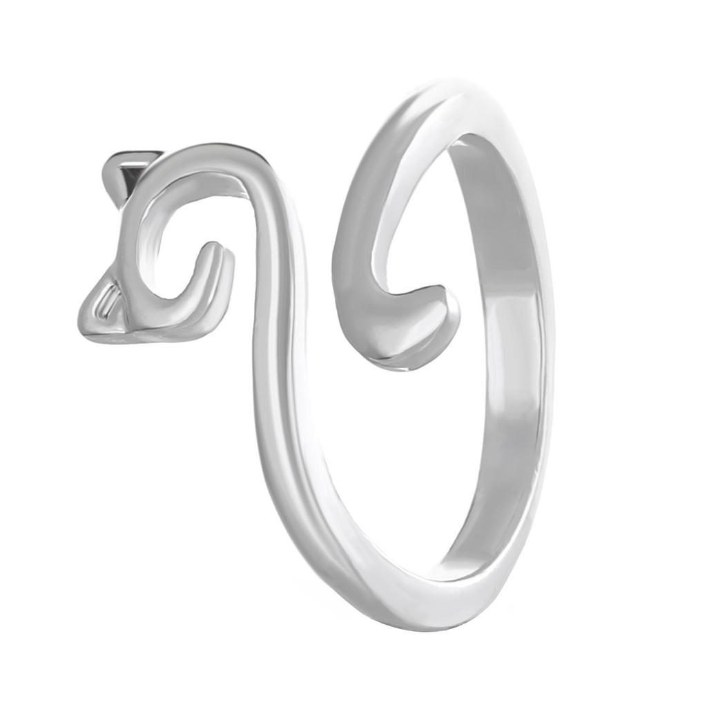 European & American Style Geometric Cat Ring - Adjustable, Open Design Fashion Ornament