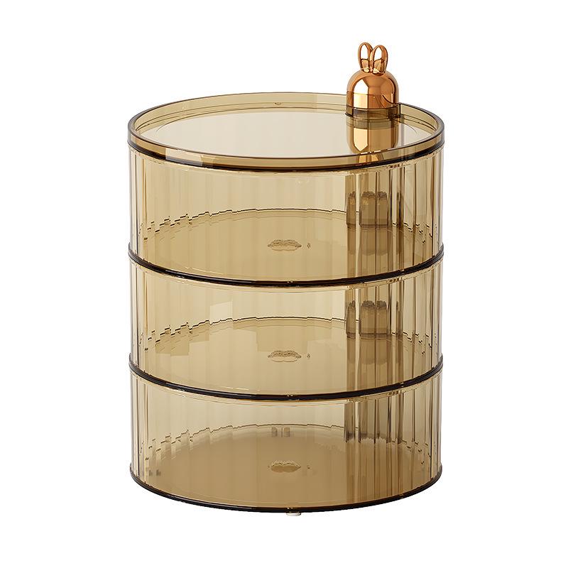 Luxury Cartoon Rabbit Multi-Layer Rotating Fruit and Snack Box with Lid