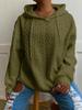 European & American Women's Casual Jacquard Loose Hooded Knit Sweatshirt