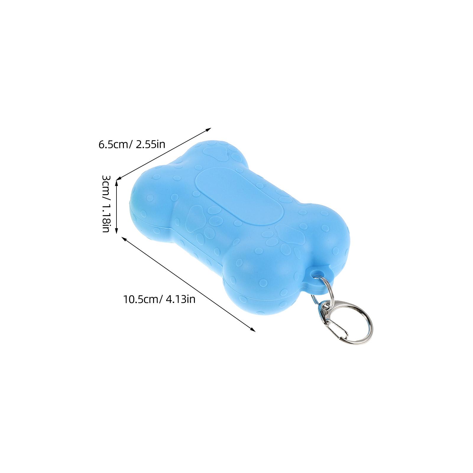 Silicone Dog Treat Pouch Blue Portable Puppy Snack Bag Magnetic Closure Waist Clip Outdoor Walking Travel Pet Treat Storage