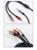 3.5mm to Dual RCA Audio Cable for Speakers and Mobile Devices