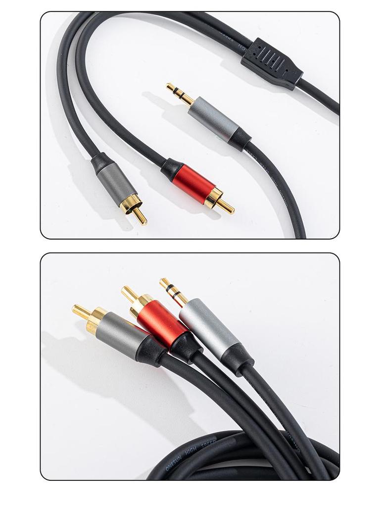 3.5mm to Dual RCA Audio Cable for Speakers and Mobile Devices