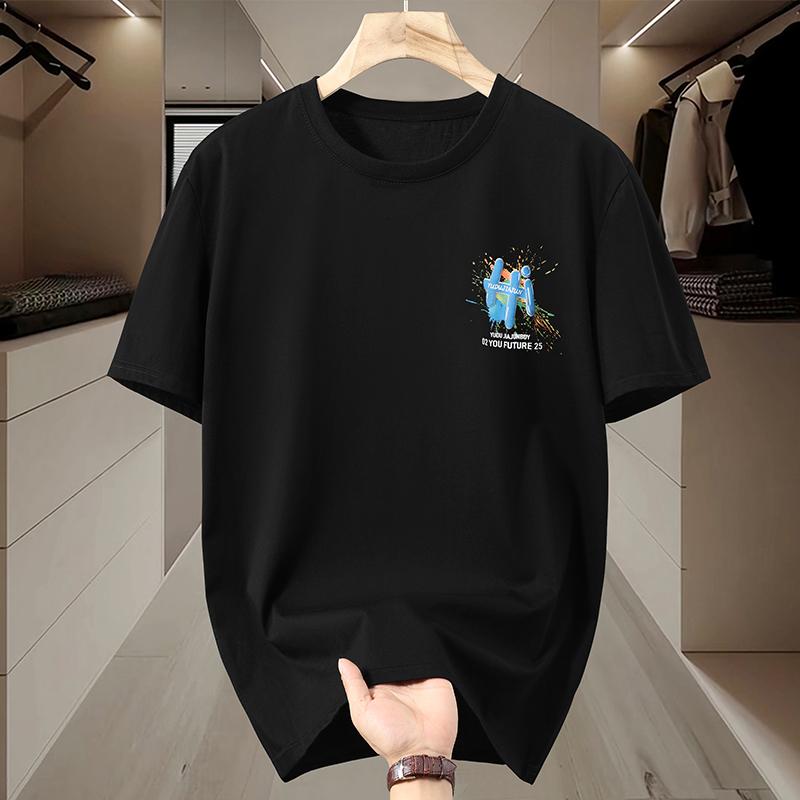 4XL-11XL Plus Size Tops Summer Oversize T-shirts Man Short Sleeve Tee Fashion Vintage Clothing