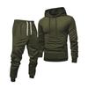 Men's Solid Color Hooded Universal Versatile Hooded Sweatshirt Sweatpants Casual Sports Suit