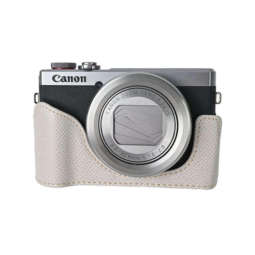 G7X2 3 Półpokrowiec na aparat ze skóry PU Dla Canon G7X II III Mark II III G7X2 G7X3 Otwór na baterię Pokrywa dolna