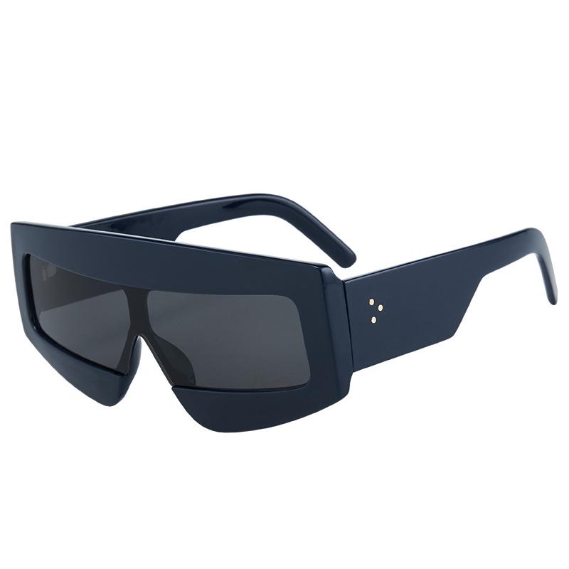 New Future Technology Sense Large Frame Sunglasses Irregular Concave Glasses European and American Street Hip Hop Rap Sunglasses
