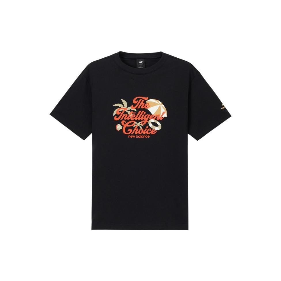 New Balance Athletics Casual T-Shirt Asia Sizing Black Orange Men s AMT32366-BK M