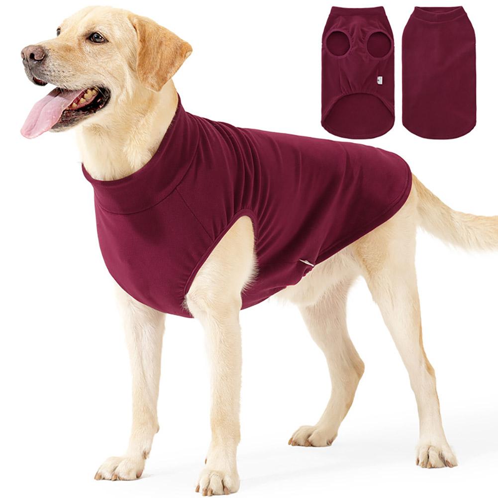 XS-3XL Dog Autumn Winter Vest Clothes Warm Fleece Pet Coat Home Wear Pet Hoodie for 4-42.5kg Medium Large Dogs Labrador Dog