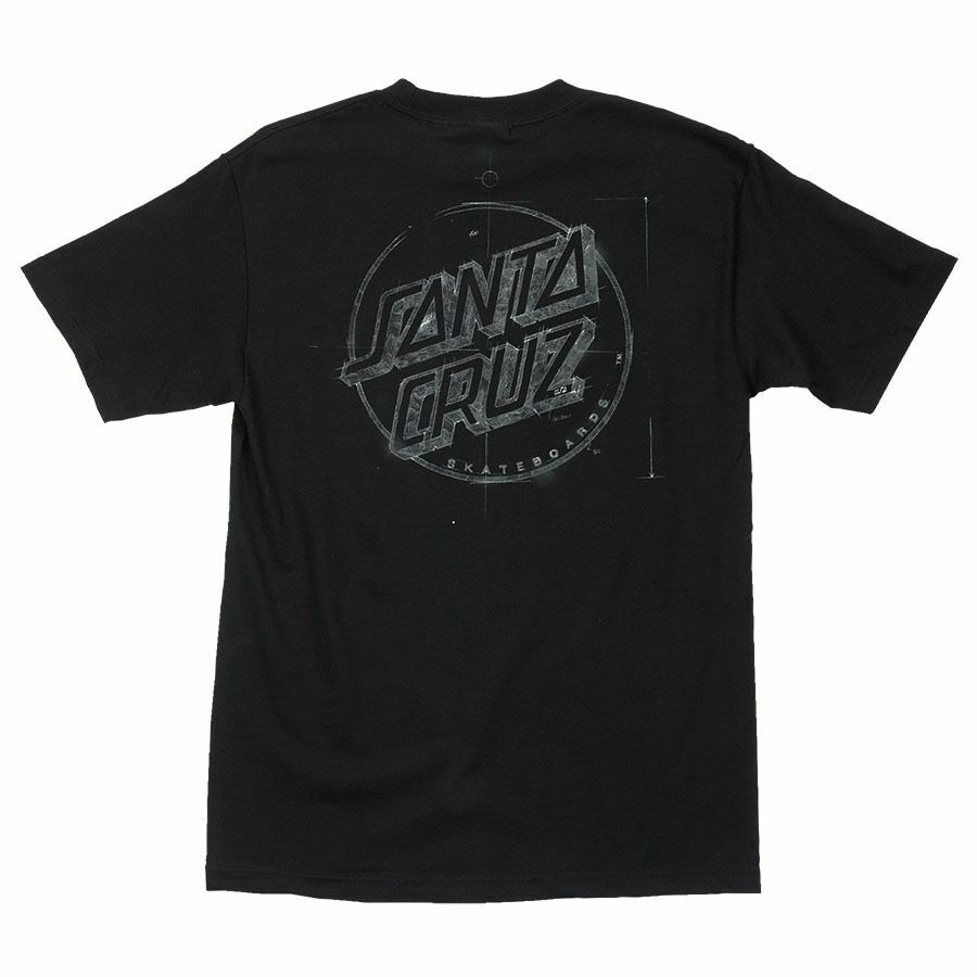 Santa Cruz SKETCHY CLASSIC DOT Skateboard T Shirt BLACK XXXL