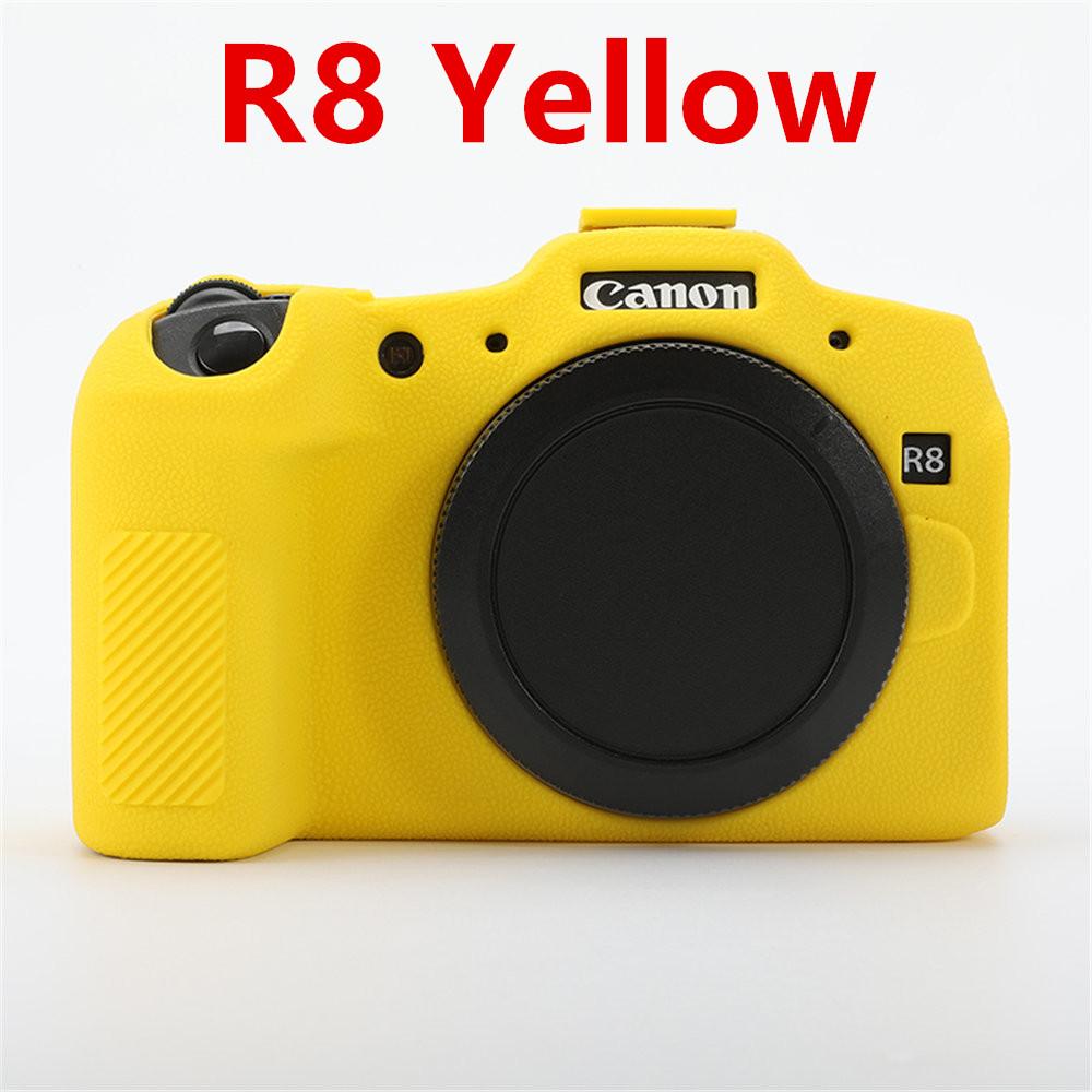 Litchi Pattern Soft Silicone Camera Body Case For Canon EOS 5D3 5D4 R50 R6 R6II R8 Rubber Cover Skin